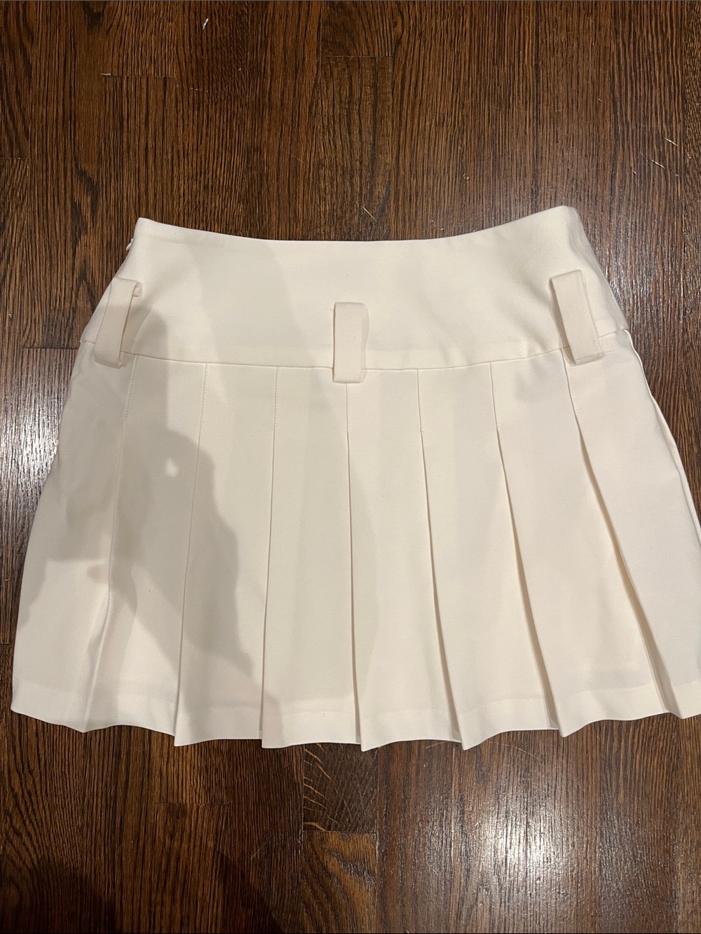 Aritzia Sunday Best Brand Pleated Mini Skirt in Cream